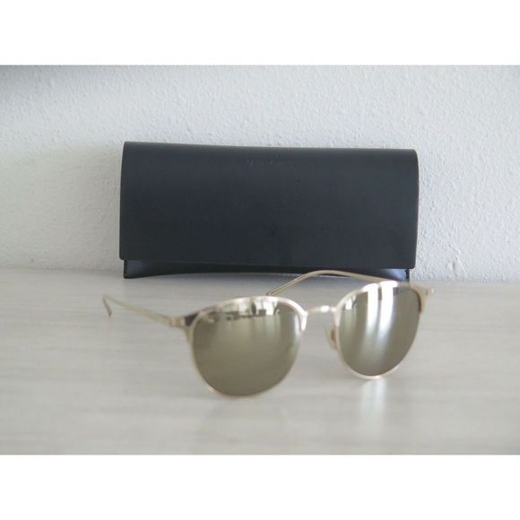 Saint Laurent Titanium SL148T 004 Gold Frame Sunglasses $499 - Picture 2 of 11